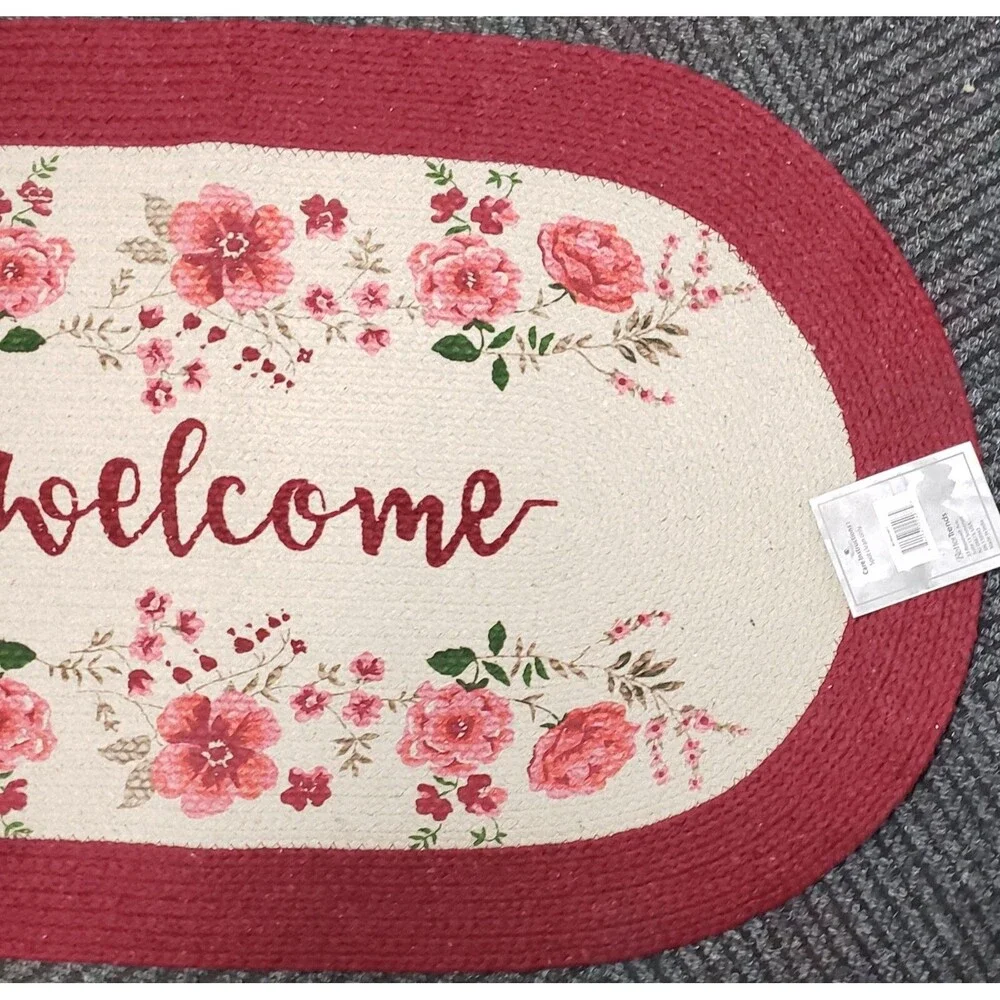 Large Oval Braided Runner Floor Rug(21